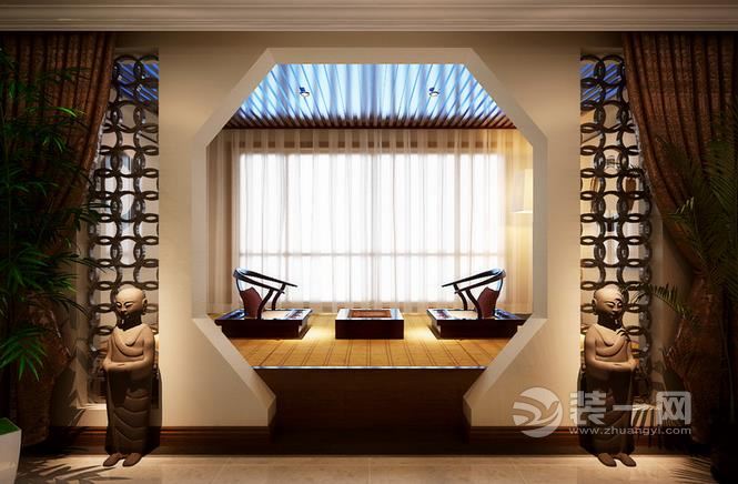 汉唐风韵淡雅之家 武汉装修网四室两厅中式装