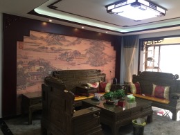 高新区万科城祥瑞苑小区中式风格旭杰装饰实景工地完美验收